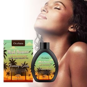 DHA Free Black Bronzer Tanning Lotion 100g Coconut Hydrating Dark Deep Tan Boost Lotion No Orange Streak Tattoo Friendly Formula for Outdoor Beac