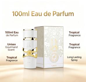 100ml Unisex Tropical Gourmand Eau de Parfum Spray, Long Lasting Warm Sweet Fragrance