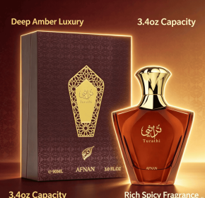 Men's Eau de Parfum 100ml Rich Oriental Woody Fragrance Long Lasting Perfume Amber Brown Faceted Glass Bottle Polished Gold Cap Luxury Arabian St