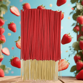 6 Fruit Flavors Incense Sticks, with Rich Fruity Aromas such as Cantaloupe, Strawberry, Watermelon, etc., 25.5cm/ 10.04in, Perfect for Yoga