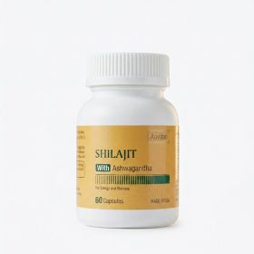 Shilajit Extract 550mg With Ashwagandha For Men And Women Energy, Stamina & Vitality Support And More, 60 Capsules (Option: 60 Count per Bottle)