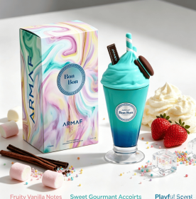 Women's Eau de Parfum 100ml Sweet Fruity Vanilla Fragrance Long Lasting Perfume Cute Milkshake Ice Cream Shaped Bottle Colorful Swirl Gift Box No (style: Neutral fragrance Fresh fragrance)