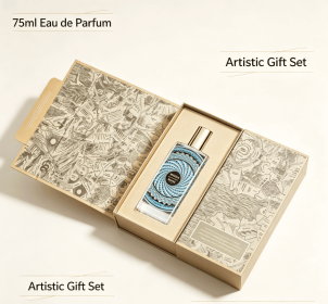 Unisex Eau de Parfum Spray 75ml Vintage Map Gift Box Perfume, Artistic Unique Bottle Design, Warm Elegant Long Lasting Fragrance (style: Paris Memorandum - Madurai)