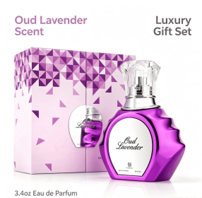 Unisex Eau de Parfum 100ml Lavender Oud Fragrance Long Lasting Perfume Spray Shiny Purple Unique Bottle Luxury Gift Perfume For Daily Dating (style: Neutral fragrance Fresh fragrance)